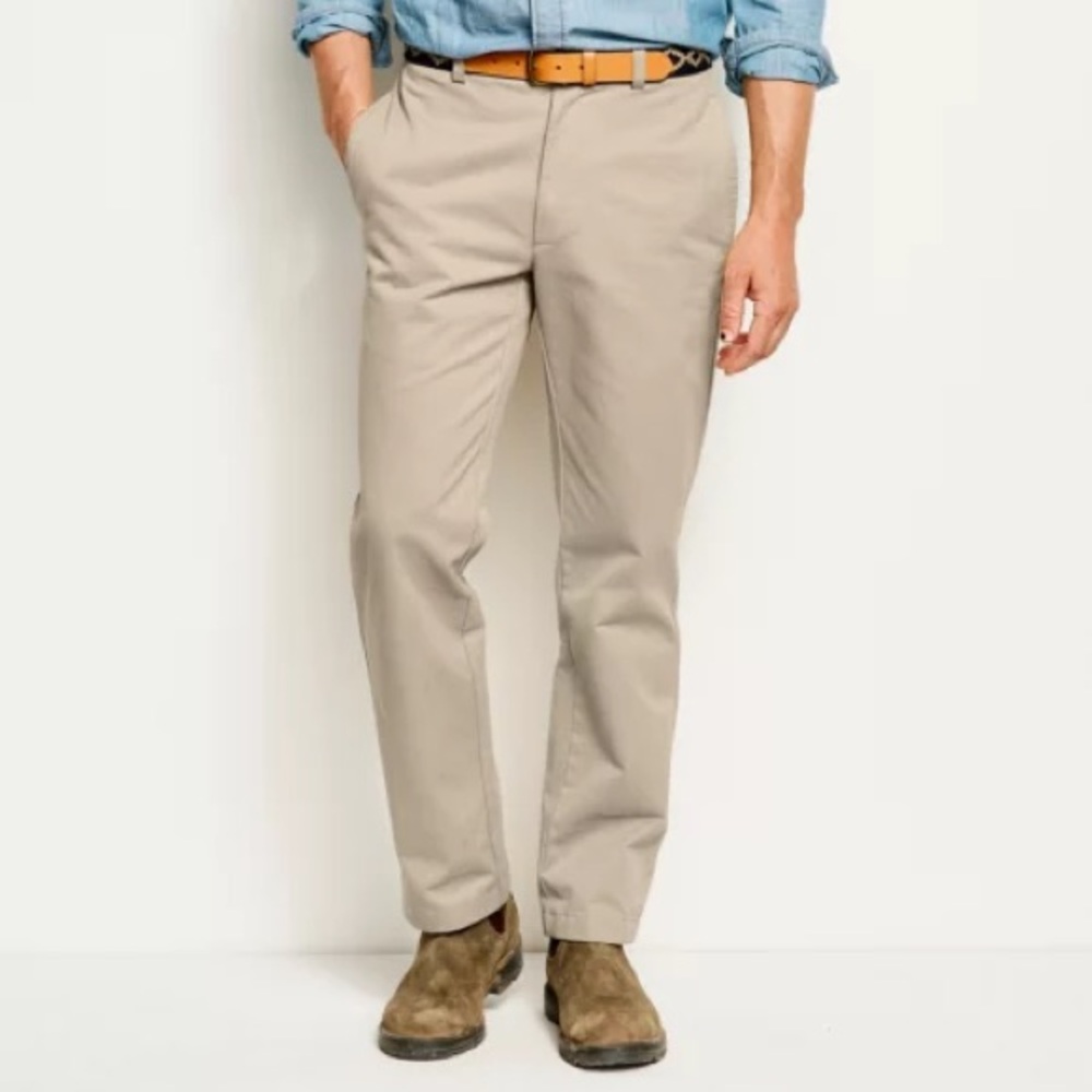 Orvis Men's Ultimate Khakis Plain Front Pants 38 (EUC)